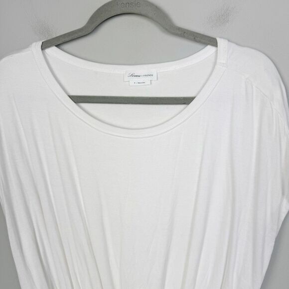 LOVERS & FRIENDS | REVOLVE White Short Sleeve Wrap Tie Dress Women’s Size Medium - Picture 2 of 8